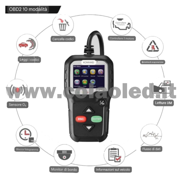 Tools scanner Diagnosi Auto KW680 elimina avarie quadro Professionale per Attivazione Riapprendimento di Tutti i Sensori TPMS MX-Sensori apprendimento stato batteria lettore di codici di errore del motore dell'autoerrori per progamma e strumento aggiornabile gratuito - immagine 6