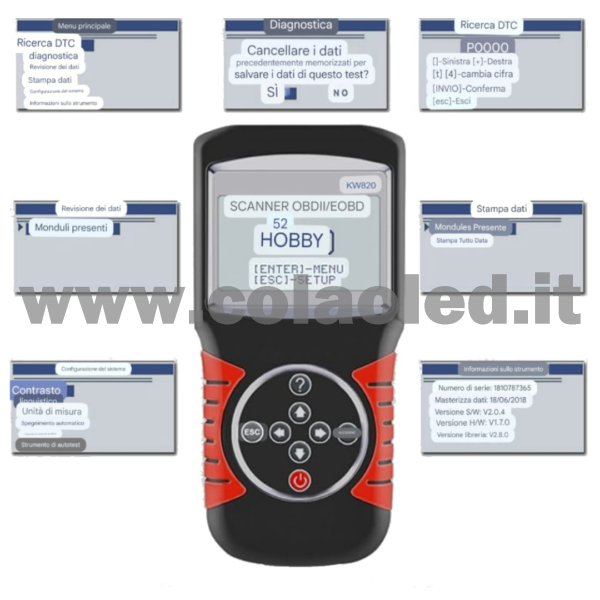 Tools scanner Diagnosi Auto KW820 elimina avarie quadro Professionale per Attivazione Riapprendimento di Tutti i Sensori TPMS MX-Sensori apprendimento stato batteria lettore di codici di errore del motore dell'autoerrori per progamma e strumento aggiornabile gratuito - immagine 4