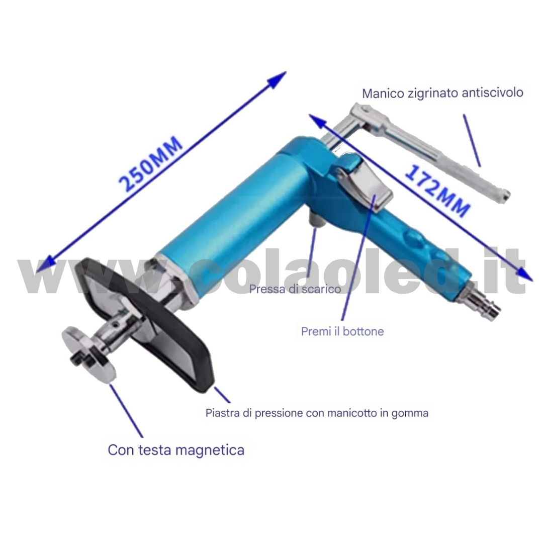 Arretratore pneumatico per TUTTI I pistoncini freni AUTO set 16 pezzi con valigetta - immagine 2