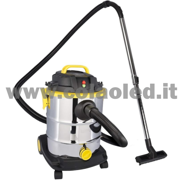 Aspirapolvere a bidone industriale PROFESSIONALE a umido e secco aspiraliquidi con filo 220v 25L - immagine 2