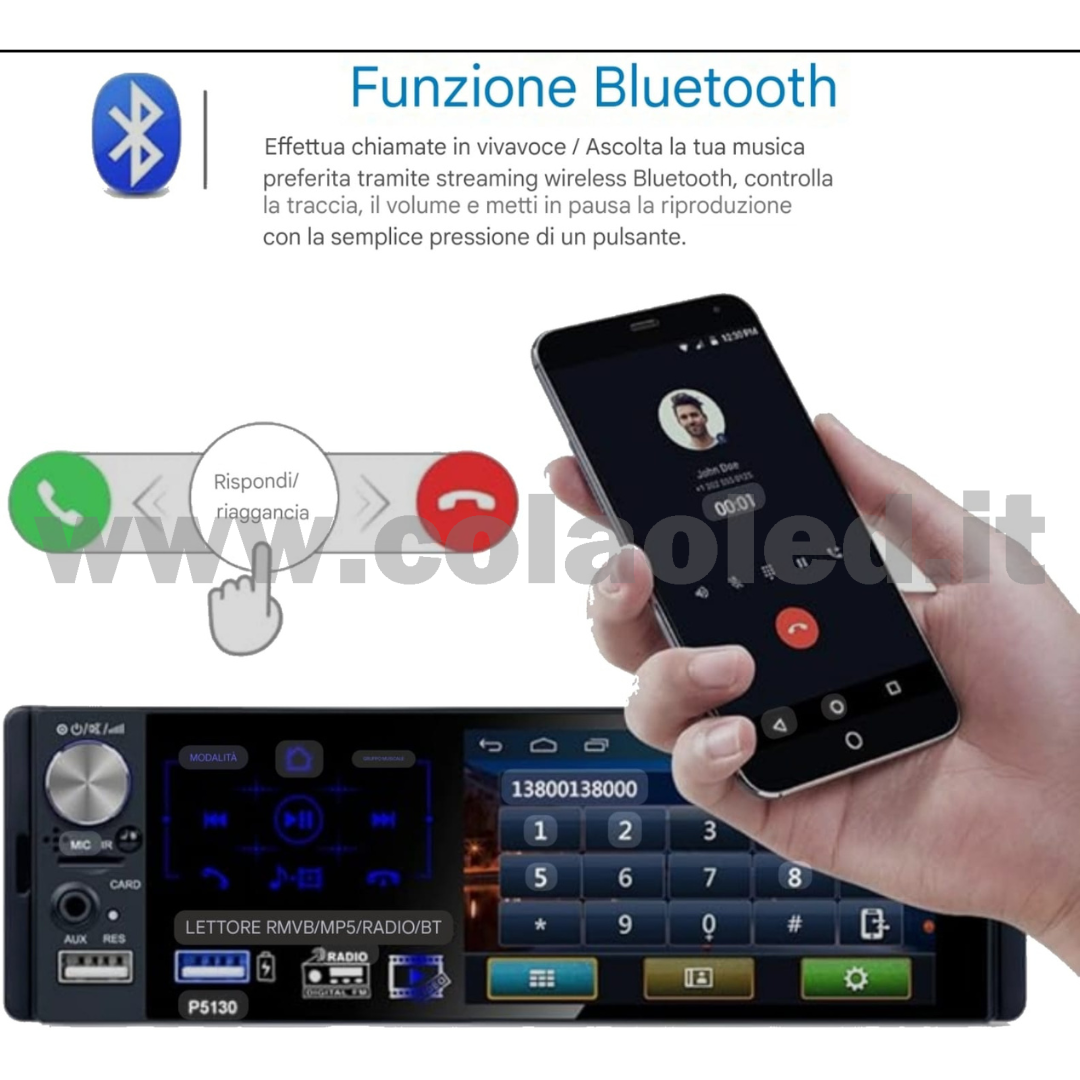 AUTORADIO DIN 6,2″ POLLICI TOUCHSCREEN CARPLAY ANDROID APPLE + TELECAMERA POSTERIORE PARCHEGGIO PARCHEGGIO AUX-IN USB BLUETOOTH WIFI TOUCHSCREEN STEREO FM RDS USB SWC CON USB/EQ/AUX NAVIGATORE GPS SISTEMA OPERATIVO ANDROID PROCESSORE 2 CORE 4 CANALI 65WX4 - immagine 4
