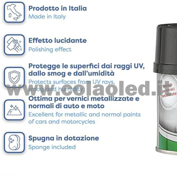 Cera autoprotettiva lucidante per verinici e carrozzerie rhutten 250ML - immagine 2