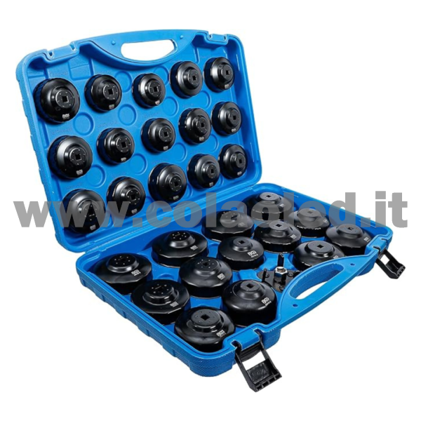 set di tappi per filtro dell'olio in alluminio chiave per filtro dell'olio 31 pezzi strumento per filtro dell'olio vassoio di raccolta dell'olio strumento universale - immagine 4