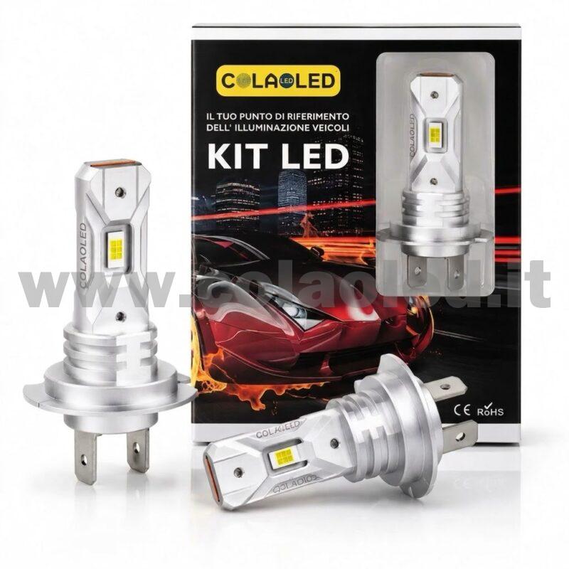 H7 18000LM 5800K KIT LED 12V SENZA FILO CANBUS 2 LAMPADE BIANCO FREDDO 90W KIT LED CONNESSIONE DIRETTA SENZA FILO COLAOLED CANBUS Plug and play SENZA VENTOLA H7