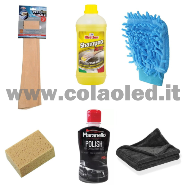 Kit Pulizia lavaggio carrozzeria e protezione esterna set da 6pz. - immagine 2