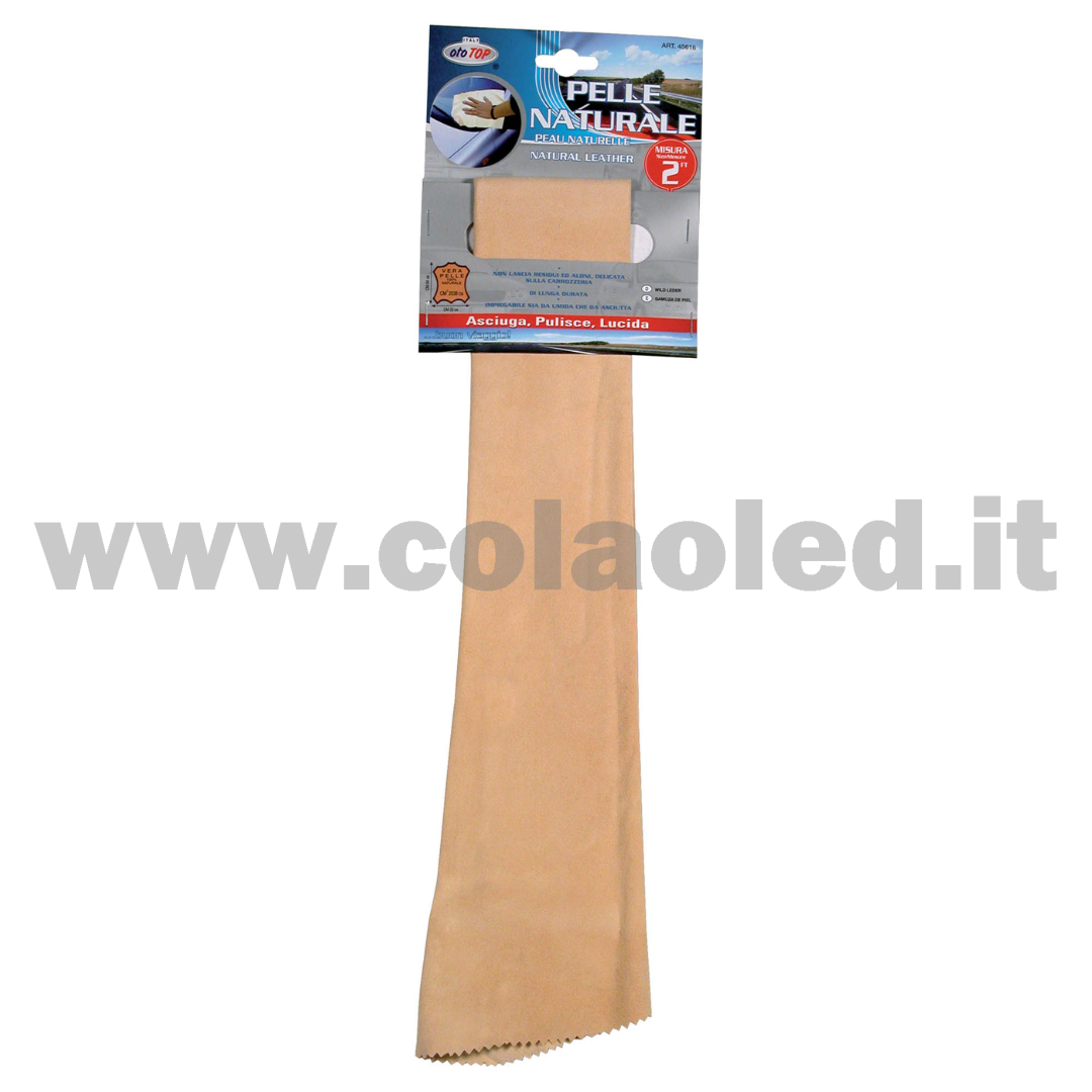 PANNO SCAMOSCIATO IN PELLE NATURALE