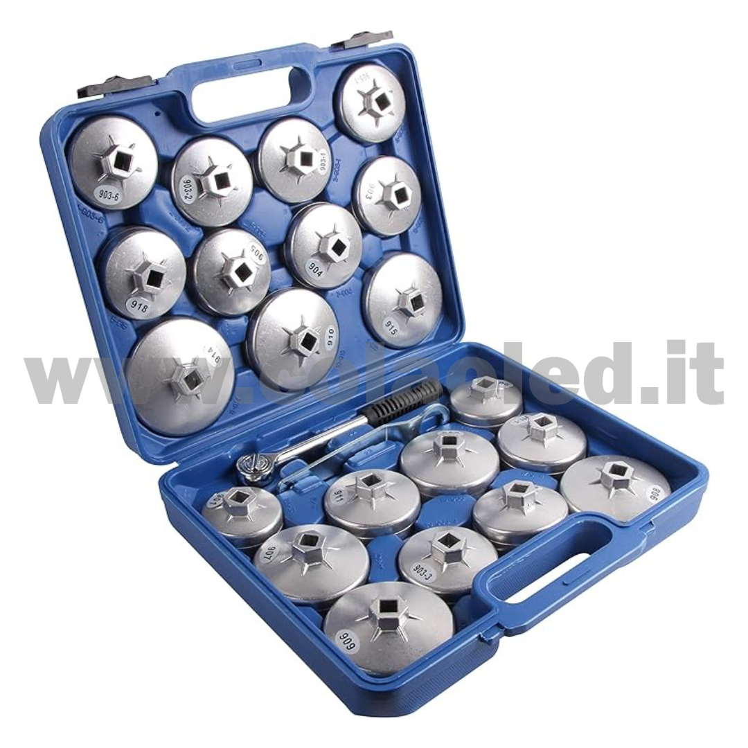 set di tappi per filtro dell'olio in alluminio chiave per filtro dell'olio 23 pezzi strumento per filtro dell'olio vassoio di raccolta dell'olio strumento universale - immagine 5