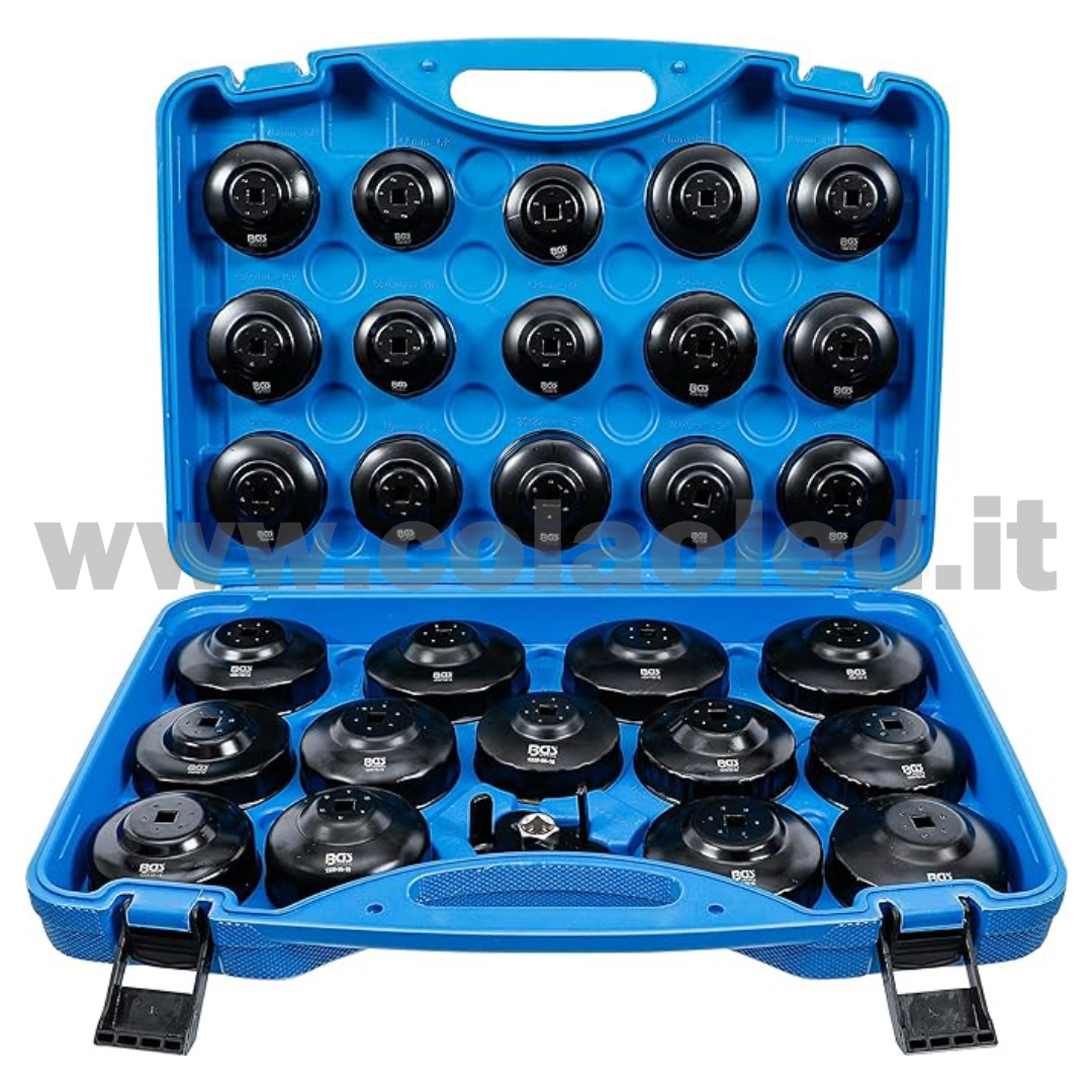 set di tappi per filtro dell'olio in alluminio chiave per filtro dell'olio 31 pezzi strumento per filtro dell'olio vassoio di raccolta dell'olio strumento universale