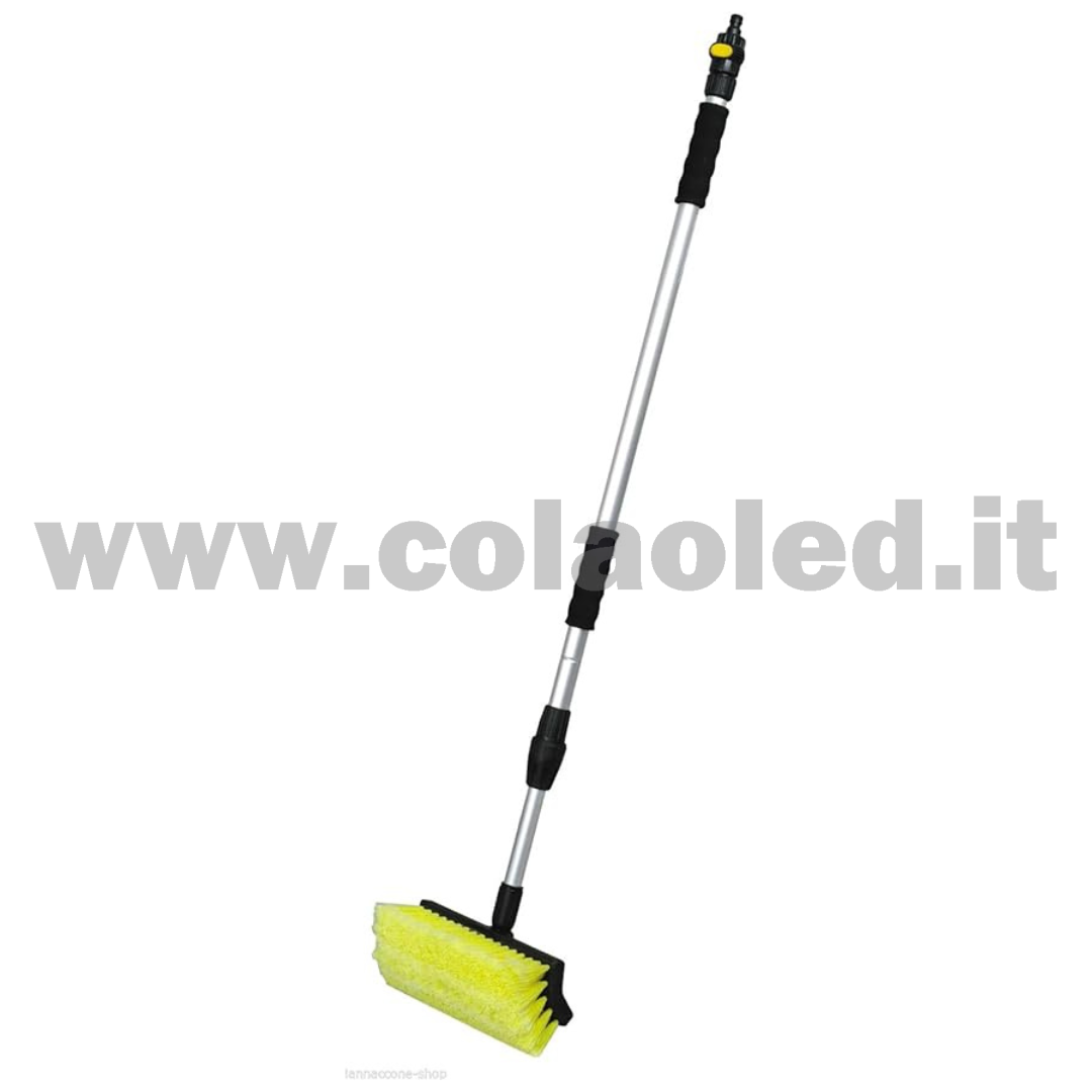 Spazzola per lavaggio spazzolone telescopica con manico lungo regolabile strumento morbido per lavare auto camion e camper lavare pareti finestre 5 m