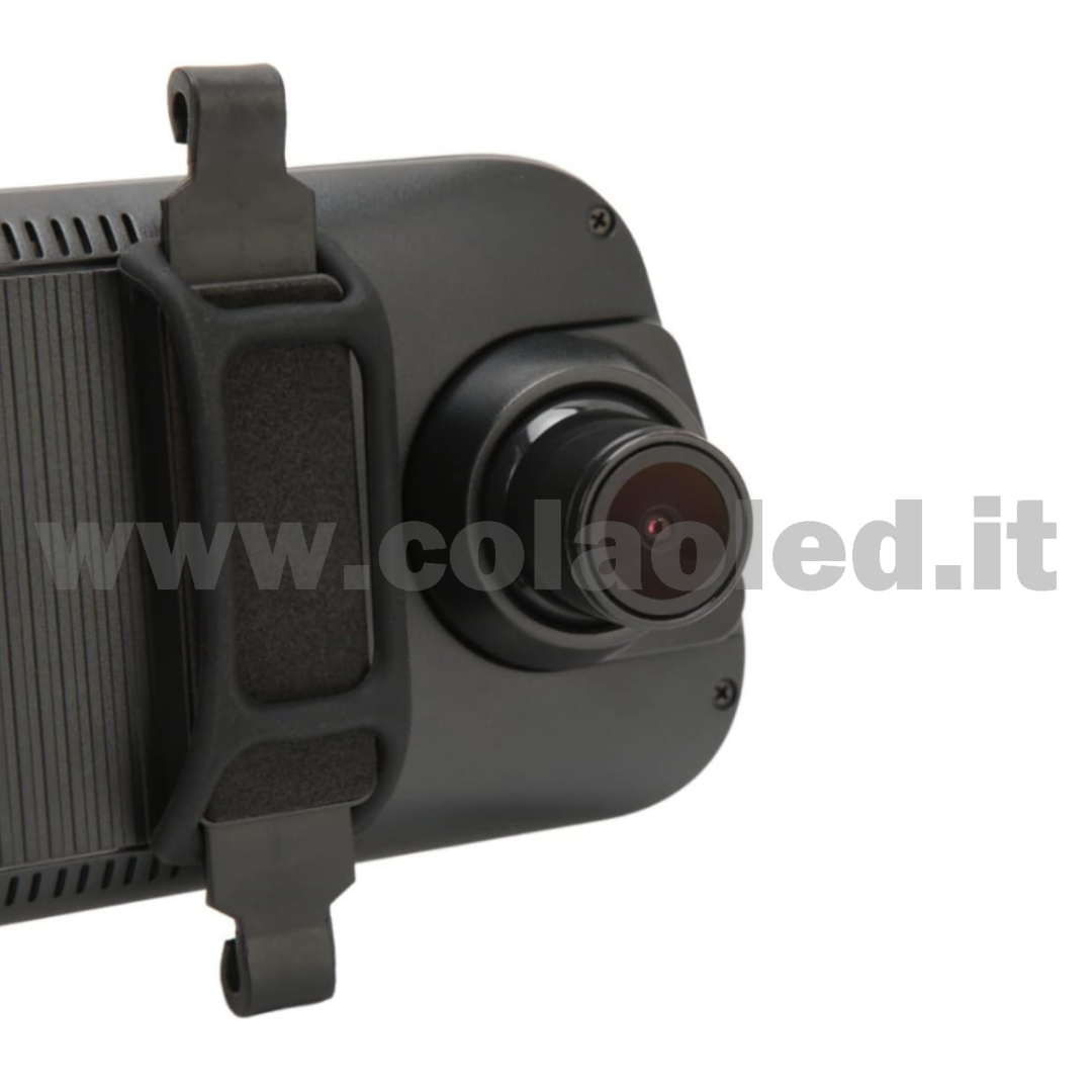 Specchietto Retrovisore ip + CAM POSTERIORE con CAM Doppia Specchio Retrovisore anteriore e posteriore Wifi GPS 2.5 Auto camper camion con Telecamera WDR 4k Dashcam Atti Vandalici INCIDENTI PORTA SD E TELECAMERA POSTERIORE risoluzione 4k - immagine 2