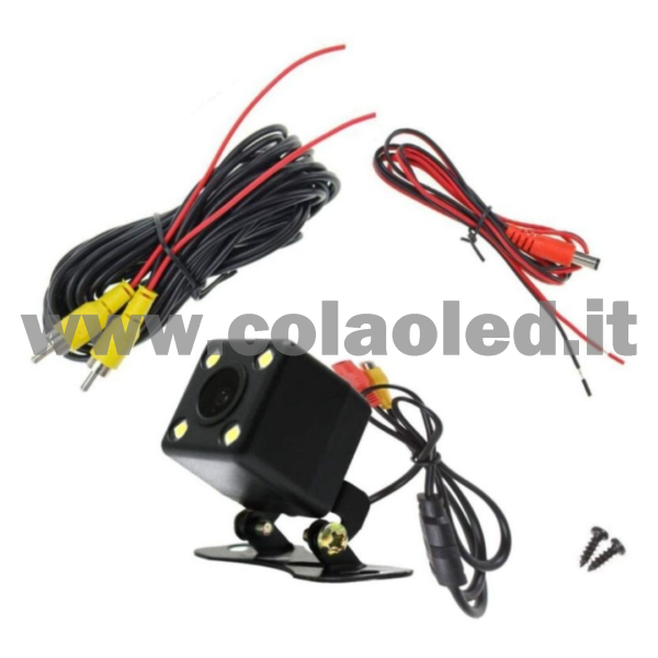 Telecamera retromarcia auto camper camion 12v con fili Full hd 420 TVL e led visione notturna - immagine 4