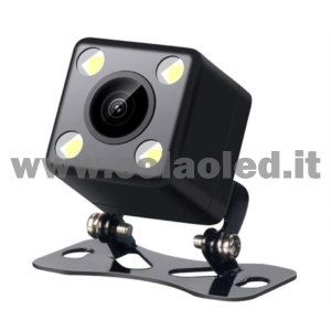 Telecamera retromarcia auto camper camion 12v con fili Full hd 420 TVL e led visione notturna