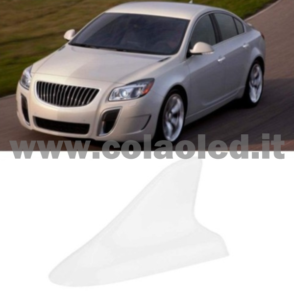 Antenna decorativa per auto pinna di squalo tetto universale decorazione bianca - immagine 2
