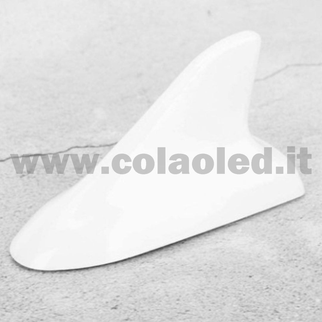 Antenna decorativa per auto pinna di squalo tetto universale decorazione bianca - immagine 4
