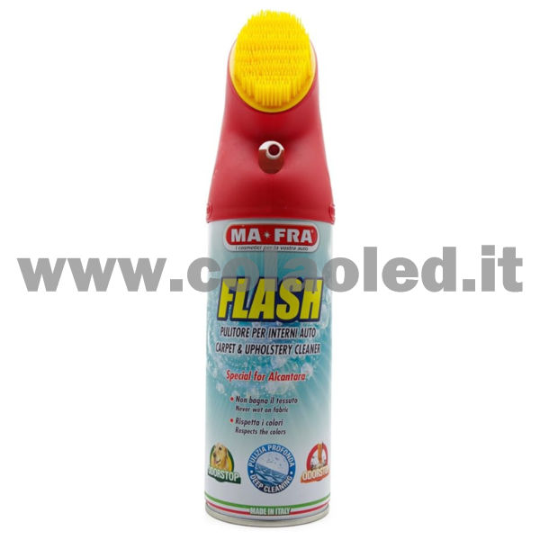 Pulitore Flash Interni, a Secco, Adatto a Tessuto, Velluto e Alcantara, Neutralizza gli Odori, 400ml