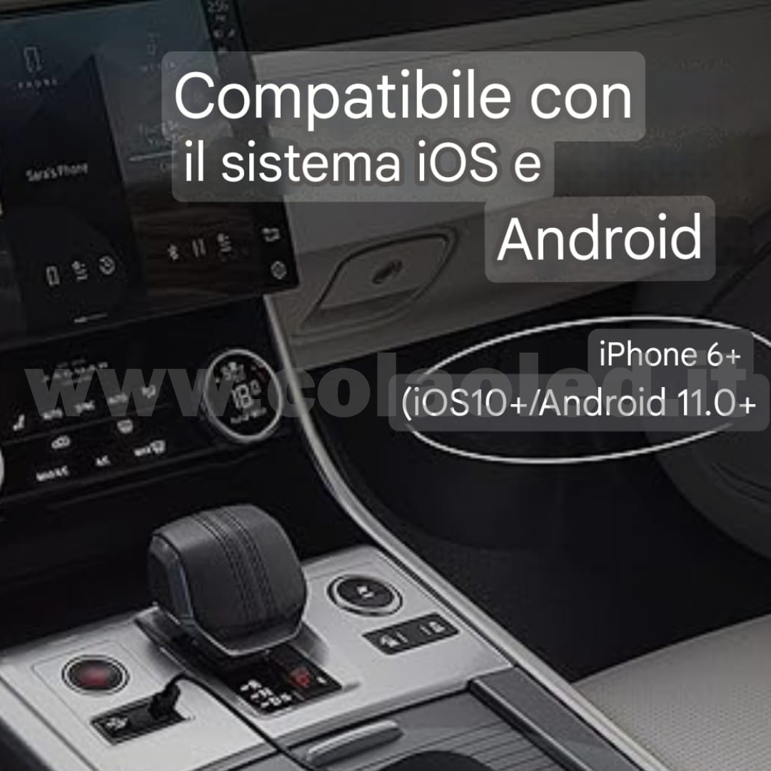 Adattatore wireless Carplay 2 in 1 Apple Carplay/Android Auto Plug&Play Convertitore USB Dongle Carplay Trasmettitore BT/Aux compatibile con tutti i modelli di auto Smart Carplay Box Supporta iPhone 6+/iOS 10+/Android 11.0+ - immagine 5