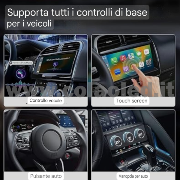 Adattatore wireless Carplay 2 in 1 Apple Carplay/Android Auto Plug&Play Convertitore USB Dongle Carplay Trasmettitore BT/Aux compatibile con tutti i modelli di auto Smart Carplay Box Supporta iPhone 6+/iOS 10+/Android 11.0+ - immagine 2