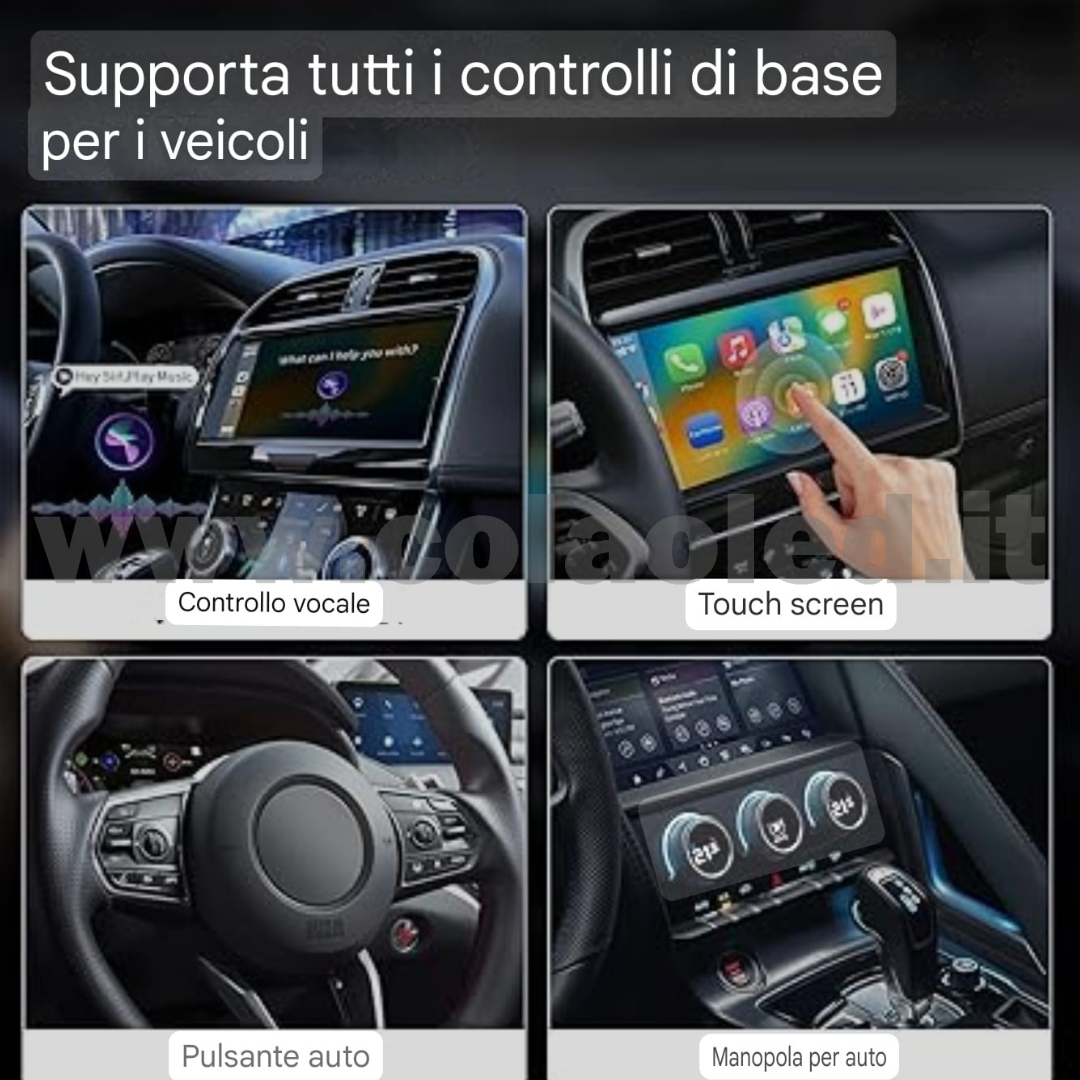 Adattatore wireless Carplay 2 in 1 Apple Carplay/Android Auto Plug&Play Convertitore USB Dongle Carplay Trasmettitore BT/Aux compatibile con tutti i modelli di auto Smart Carplay Box Supporta iPhone 6+/iOS 10+/Android 11.0+ - immagine 2