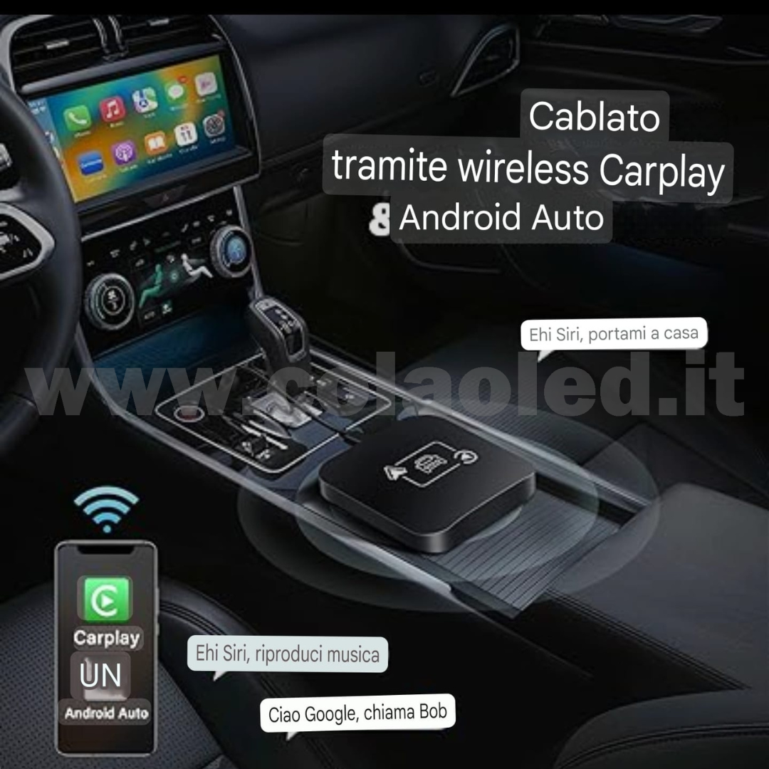 Adattatore wireless Carplay 2 in 1 Apple Carplay/Android Auto Plug&Play Convertitore USB Dongle Carplay Trasmettitore BT/Aux compatibile con tutti i modelli di auto Smart Carplay Box Supporta iPhone 6+/iOS 10+/Android 11.0+ - immagine 4