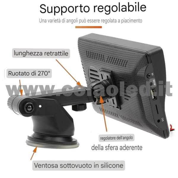 Autoradio DIN 7″ Pollici llici touchscreen Carplay android apple + telecamera posteriore parcheggio parcheggio Micro SD Aux-in USB bluetooth WiFi touchscreen stereo FM RDS USB SWC con USB/EQ/AUX navigatore gps sistema operativo Android Processore 4 core 4 canali 60Wx4 - immagine 5