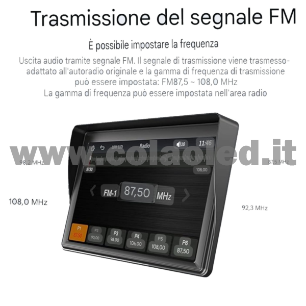 Autoradio DIN 7″ Pollici llici touchscreen Carplay android apple + telecamera posteriore parcheggio parcheggio Micro SD Aux-in USB bluetooth WiFi touchscreen stereo FM RDS USB SWC con USB/EQ/AUX navigatore gps sistema operativo Android Processore 4 core 4 canali 60Wx4 - immagine 4