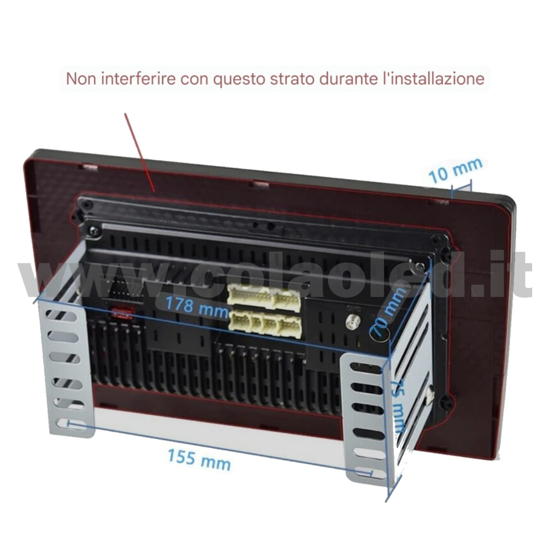 Autoradio 2 Doppio DIN 9" Pollici Carplay android apple + telecamera posteriore parcheggio parcheggio Aux-in USB bluetooth WiFi touchscreen stereo FM RDS USB SWC con USB/EQ/AUX navigatore gps sistema operativo Android Processore 4 core 4 canali 55Wx4 - immagine 6