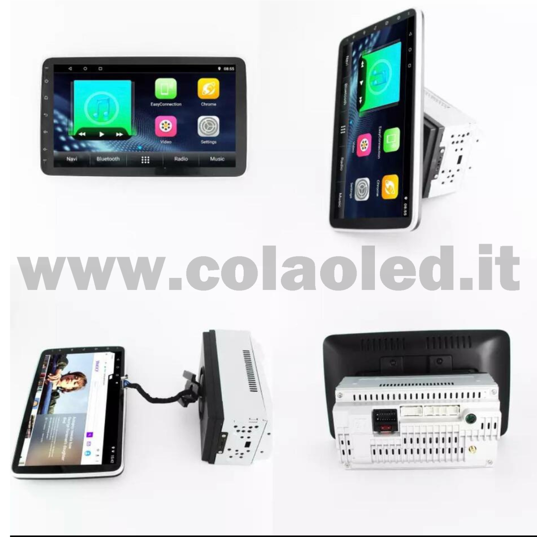 Autoradio 2 Doppio DIN 9,7″ Pollici 4k Carplay android apple + telecamera posteriore parcheggio parcheggio Aux-in USB bluetooth WiFi touchscreen stereo FM RDS USB SWC con USB/EQ/AUX navigatore gps sistema operativo Android Processore 8 core 4 canali 65Wx4 - immagine 2