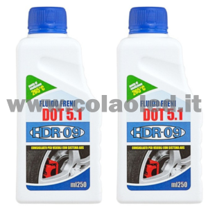 Liquido fluido olio freni per auto moto DOT 5.1 brake fluid Rhutten 250ml 2PZ