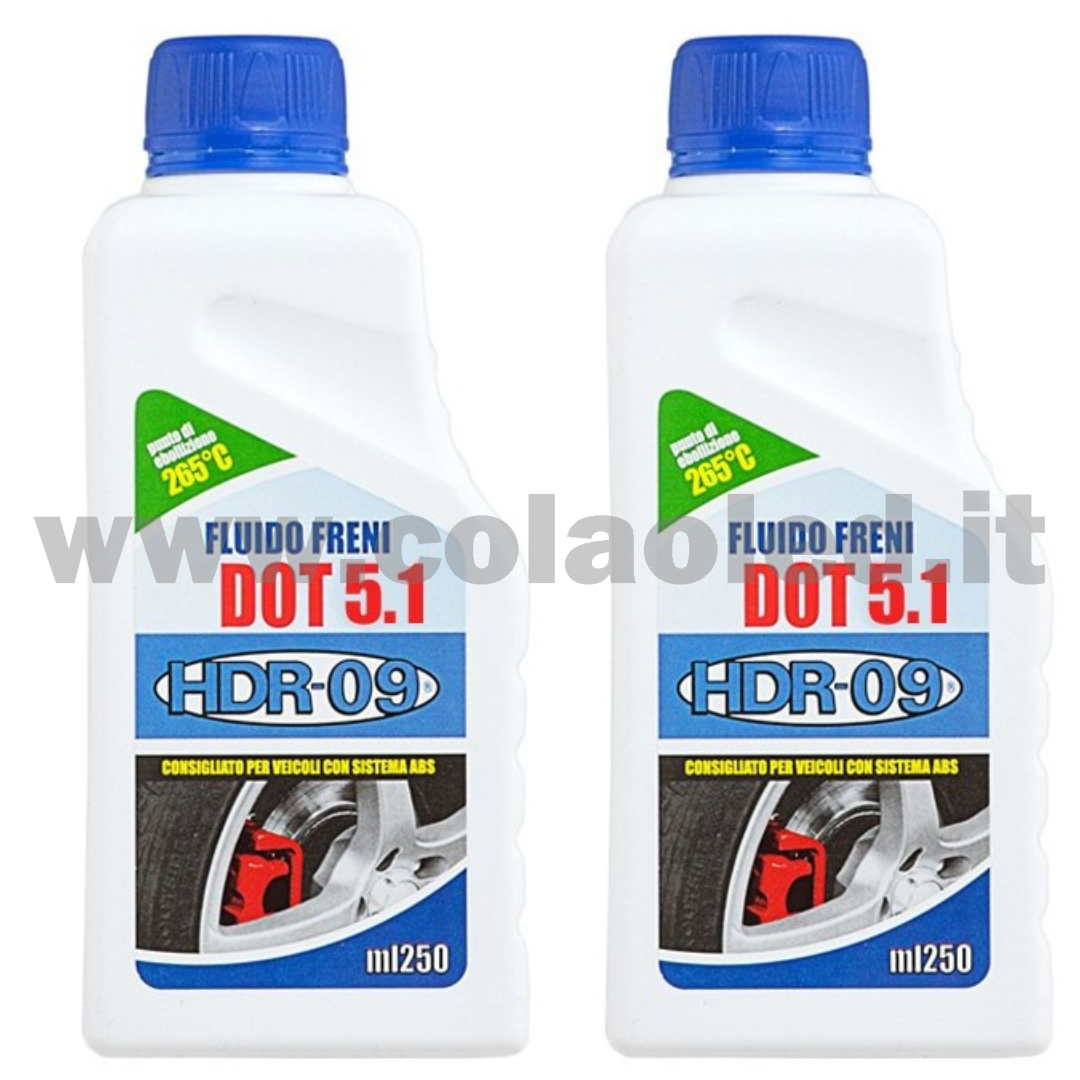 Liquido fluido olio freni per auto moto DOT 5.1 brake fluid Rhutten 250ml 2PZ