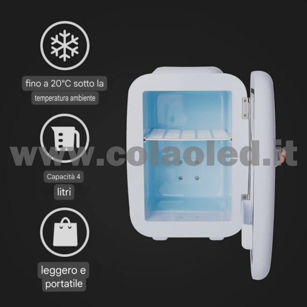 Mini Frigo Portatile RAPIDO Da Viaggio Per Auto Camper 4 L Caldo E Freddo Cavo 12V\220-230 45w Da 33w a 45W presa domestica o accendi sigari - immagine 2