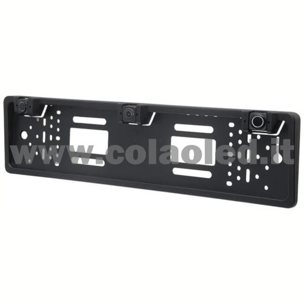 Porta targa posteriore con Telecamera e sensori di parcheggio retromarcia auto camper camion 12v con fili Full hd 420 TVL e led visione notturna portatarga - immagine 2