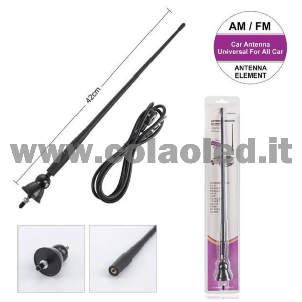 search Antenna universale per auto in alluminio AM FM Camper SUV Radio Stereo Segnale - immagine 2