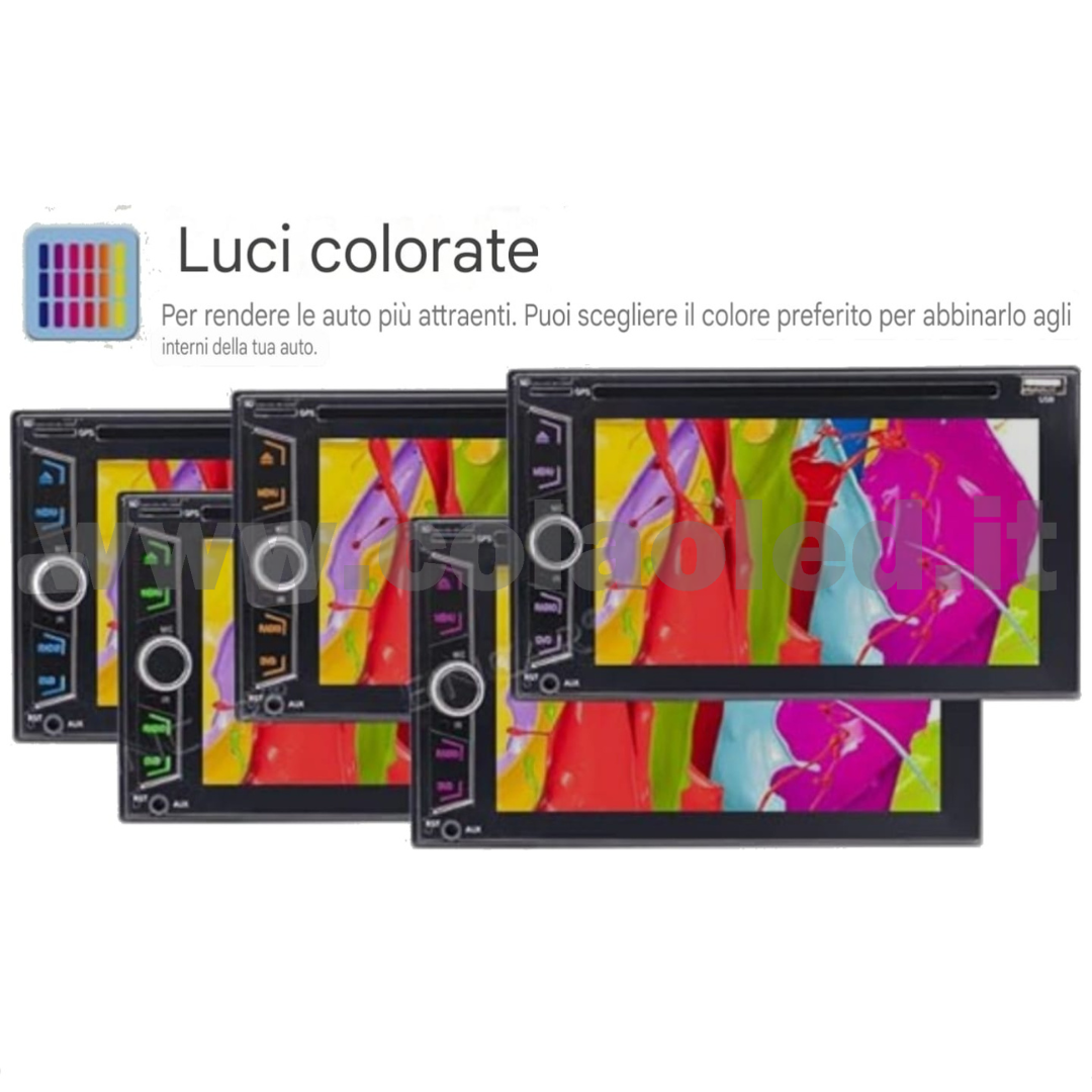 Autoradio 2 Doppio DIN 6,2" Pollici Carplay android apple + telecamera posteriore parcheggio parcheggio Mircro SD Aux-in USB bluetooth WiFi touchscreen stereo FM RDS USB SWC con USB/EQ/AUX navigatore gps sistema operativo Android Processore 8 core 4 canali 65Wx4 - immagine 5