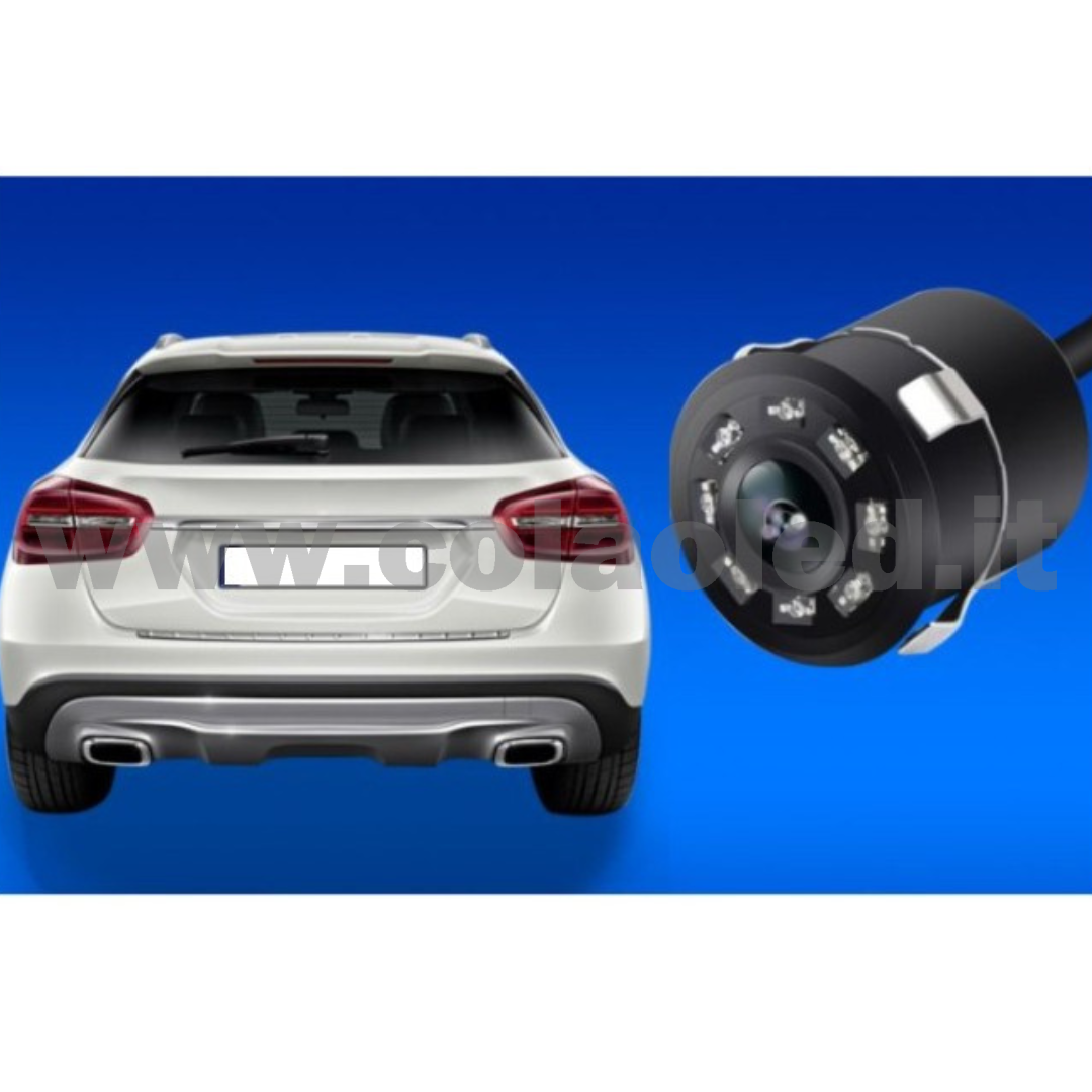 Kit Telecamera retromarcia a infrarossi colori Telecamera per camper auto camion - immagine 2