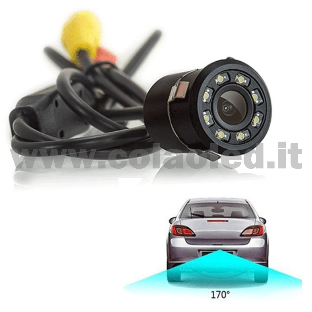 Kit Telecamera retromarcia a infrarossi colori Telecamera per camper auto camion