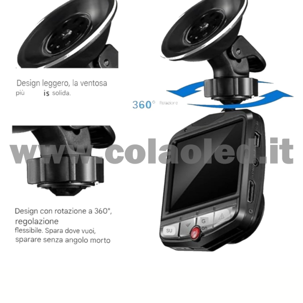 Telecamera per Auto Videocamera Per Auto HD 1080P Dashcam DVR Registratore Dash Cam Car DVR Telecamera Per Retrovisione Automatica Vehical Car Cam Registratore A Specchio Dashcam - immagine 4