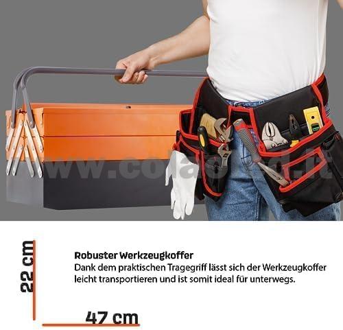 Cassetta degli attrezzi completa portautensili cassetta dei ferri con utensili 85 pezzi con maniglia per il trasporto completa di tutto - immagine 3