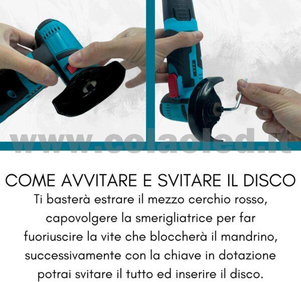 Smerigliatrice angolare a batteria flex 100/125mm 20V 5Ah 8500RPM - immagine 6