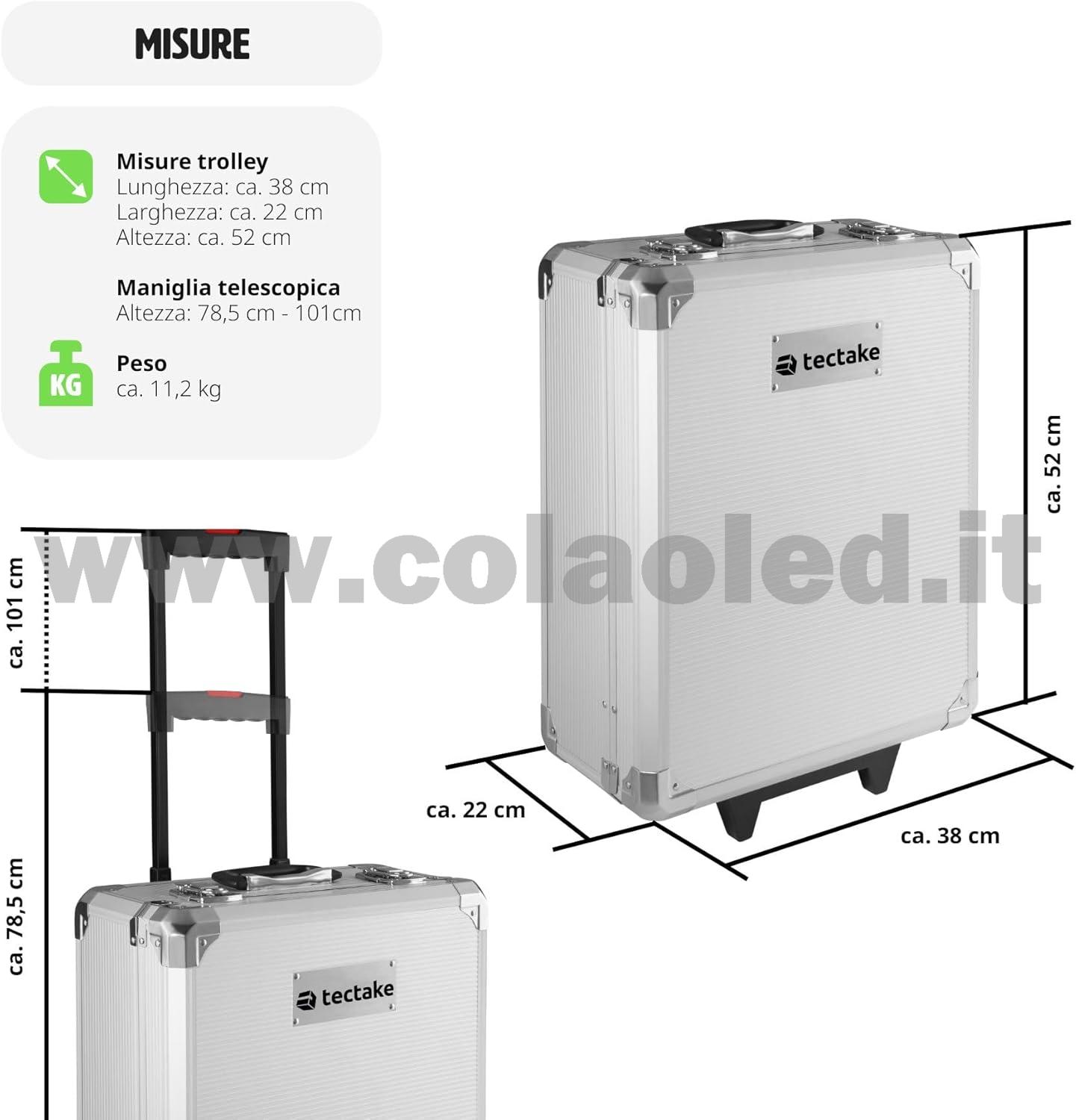 Trolley porta attrezzi 899 pezzi Ampia gamma di attrezzi forma ergonomica Con maniglia pieghevole e maniglia telescopica cassetta porta attrezzi completa di tutto - immagine 5