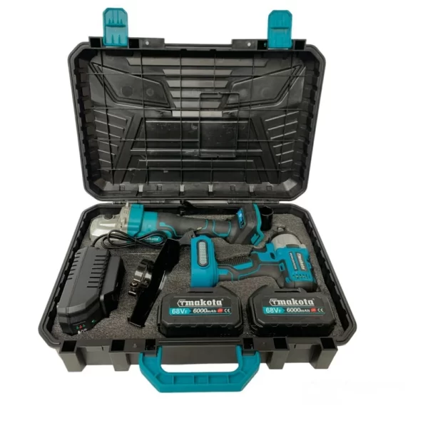 Kit 2 in 1 Makota Plus Avvitatore a impulsi Svitabulloni e Smerigliatrice a Batteria 68V - immagine 2